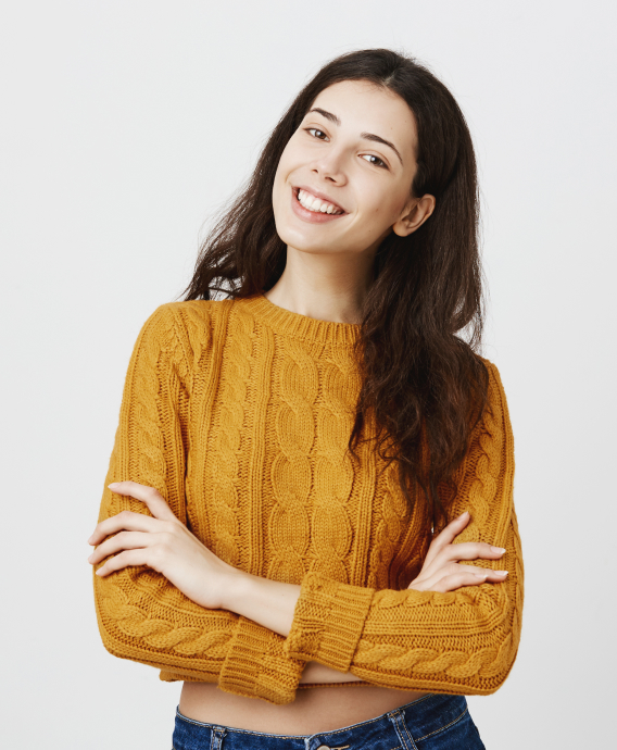 confident smiling girl young professional looking upbeat 1
